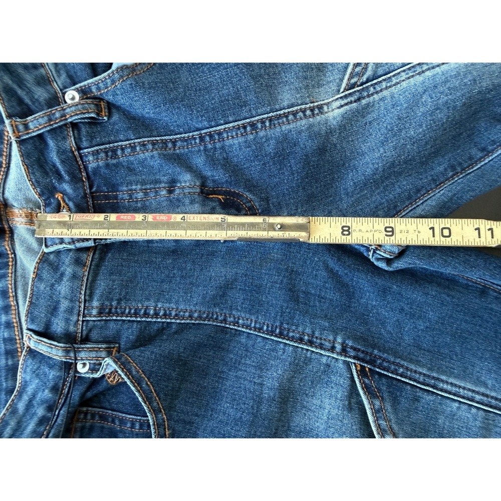 Fashion Nova Lay Low Rise Stacked Slim Straight Leg Jeans Dark Wash 9 NWT New - Picture 10 of 11
